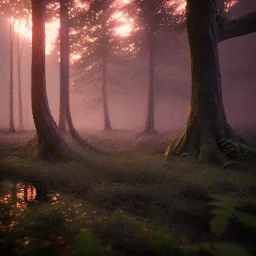 forest at dusk