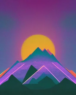 futuristic psychedelic mountain