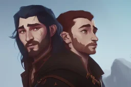 Portrait of Fili and Kili by Jake Bartok