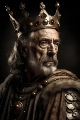 Brave looking king in his fifties fantasy