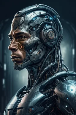 cyborg far away from the screen