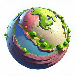 stylized planet, no background