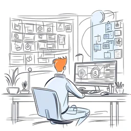 draw me a non animated professional image related to 7 Proven Strategies for Optimizing Efficiency in Remote Work-2024