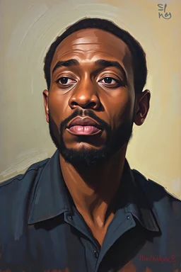 Eldridge P. Eldridge facial portrait, oil on canvas by Flan Ders