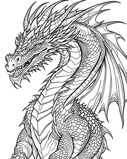 real massive dragonr coloring page