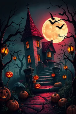 A creepy Halloween theme 🎨 with a lot of details, I want to scare people 🪦