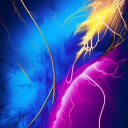 blue , golden and pink electric background