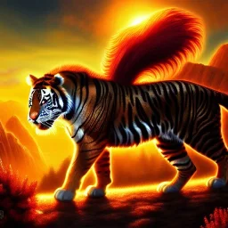 ultra detailed fullbody portrait of beautiful busty Red Sonja Riding a Giant Tiger , extremely detailed digital painting, intrincate, extremely detailed face,crystal clear Big eyes, in the style of wayne reynolds, mystical colors , perfectly centered image, perfect composition, rim light, beautiful lighting,8k, stunning scene, raytracing