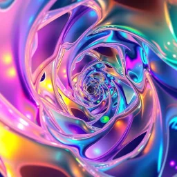 create A picture of 3d complex hypnotic recursive colored translucent 3D complex structures evolving and morphing, fluid geometry shifting between organic and geometric forms, iridescent glass material with internal glow and pretty bubbles inside,instances must have random translucent material smooth camera orbit, galaxy background, seamless motion, cinematic lighting, generative art style.