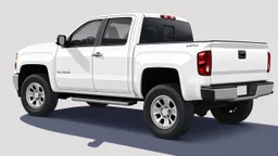 side of a generic pickup truck(white, 4 door), digital illustration