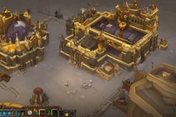 Torchlight 2 architecture made of marble and gold concept in overwatch