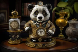 steampunk panda in moutai whiskey china design