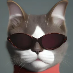 A smoking cat with sunglasses