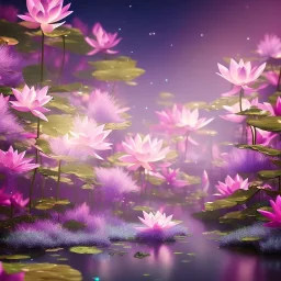 one big crystal subtle lotus in a galactic ambiance with a beautiful fairy, delicate colors, finely tuned detail, ultra high definition, 8 k, unreal engine 5, ultra sharp focus