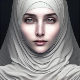 close up portrait of fog as woman in hijab, fine detail, highly intricate, modern surrealism painting, defined cracks and breaks, high-quality, volumetric lighting, 8k, ultrahd, George Grie, Marco Escobedo, Igor Morski,Brian Froud, Howard Lyon, Selina French,