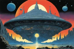 (art by Philippe Druillet's Délirius, 1973, written by Jacques Lob) Sloan in the celestial city: Hold me back or I'll make a mess