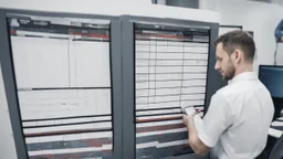 operators looking at a huge maintenance schedule