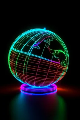 internet globe neon