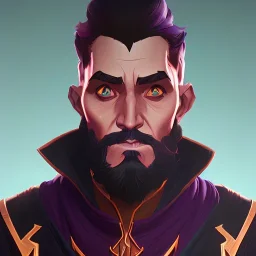 Portrait of a 35 year old strange warlock