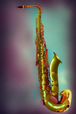 A saxophone jazz style, digital art