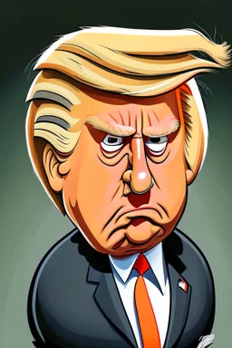 Donald Trump Former President of the United States cartoon 2d