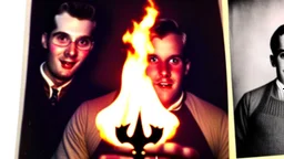 man summons evil demons by tossing old time family photos in big fire