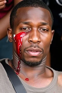 schwarzer mann mit tötlicher verletzung verblutet