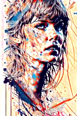 Taylor Swift | centered | symmetrical | key visual | intricate | highly detailed | iconic | precise lineart | vibrant | comprehensive cinematic | Carne Griffiths | Conrad Roset | Ralph Steadman | vector digital engraving | very high resolution | sharp focus | poster | no watermarks
