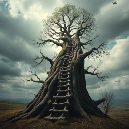 surreal tree ladder, by Ceslovas Cesnakevicius