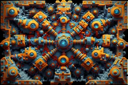 Escher jeweled aztec fractal nuclear powerhouse