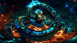 Snake , Zodiac Cosmic Background, 8K High Quality,
