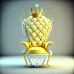 A diamond chair in which a senior king of the year sits and wears a crown with a yellow pearl that rules space