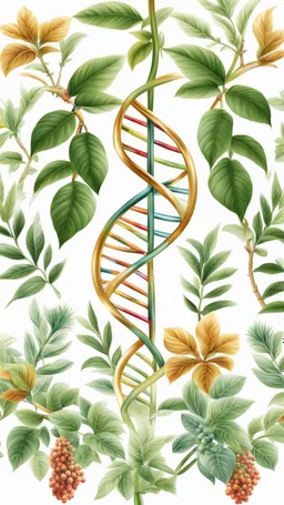 Logo DNA plants, white background, intricate details, highly detailed, high details, detailed portrait, masterpiece,ultra detailed, ultra quality