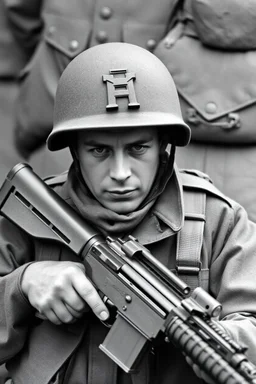 elite gun soldier in 1950