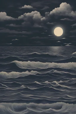 the sea at night