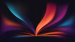 Vibrant color gradient on black background, abstract purple orange blue black banner, blurry colorful poster design