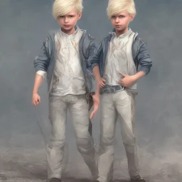 8 year old blonde boy, fullbody