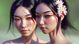 beautyfull asiatic woman, art by kiera malone photography, concept art modern photorealistic, in the style of , Artstation, sunlight, Unreal Engine sharp fine details trending on artstation reflections 4k ultra realistic post-processing