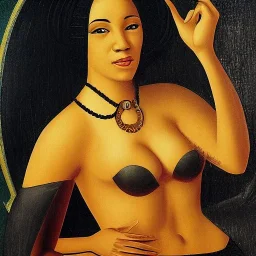 Portrait of sexy medieval black woman