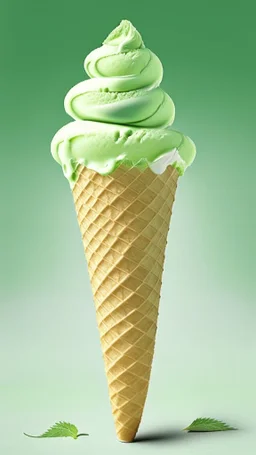 Cucumber Ice cream cone