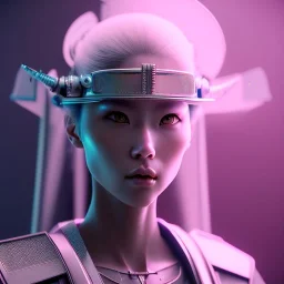 Woman samurai, cyberpunk, highly detailed, art stations, concept art, smooth, unreal engine 5, god rays, ray tracing, RTX, nanite polygons, lumen lighting, ultra detail, volumetric lighting, 3d, detailed anime, finely drawn, high definition, high resolution, cartoon [ animation, cartoon, drawing, painting, low res, cropped, watermark, jpeg artifacts, low quality, normal quality, bad anatomy, text error, worst quality, blurry thousan