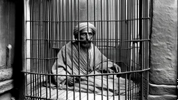 prisoner egyptian 1919 behined cage