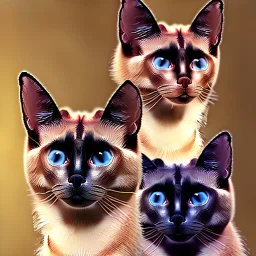 One Siamese cat