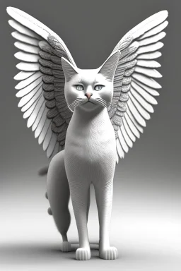 One single mature cat, angel, huge wings,standing, wearing clothes, Vienna, friendly, sunny day, model style, hyper realistic, extremely accurate, delicate, extremely detailed, Graphic novel style, wide-angle, open aperture, superfine pencil