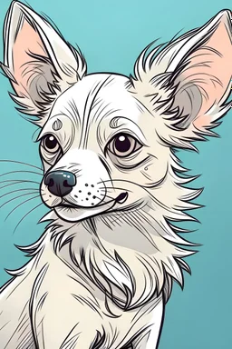 desenhe um cachorro estiloso no estilo mangá