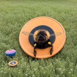 A Frisbee and a Frizz Bee.