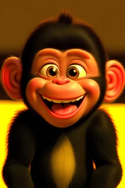 baby chimpanzee smiling pixar