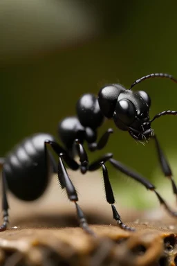 ant black beringas membawa makanan