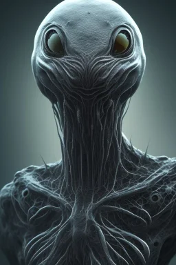 spider alien, head,8 eyes, evil, 8k, finely detailed, photo realistic, HR Giger style