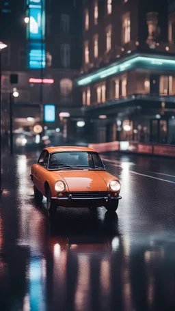 90s car,rain,reflections,4k,raytracing,night,driving,1960s london background